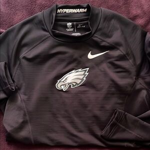NFL ONFIELD Apparel -Eagles Nike Hyperwarm Black Long Sleeve Top
